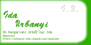 ida urbanyi business card